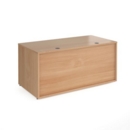 Denver reception straight base unit 1600mm - beech