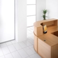 Denver reception straight top unit 1600mm - beech