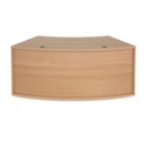 Denver reception 45 curved base unit 1800mm - beech