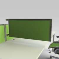 Rear mounting screen connector for aluminium frame screen returns mid-runs