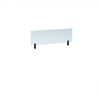 Desktop clear acrylic screen topper with black brackets 1000mm wide