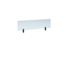 Desktop clear acrylic screen topper with black brackets 1200mm wide