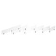 Desktop clear acrylic screen topper with silver brackets 1600mm wide