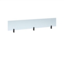 Desktop clear acrylic screen topper with black brackets 1800mm wide