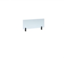 Desktop clear acrylic screen topper with black brackets 800mm wide