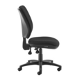 Senza high back operator chair with no arms - black