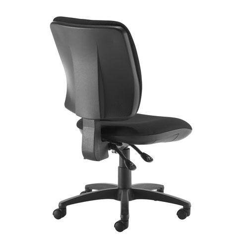 Senza high back operator chair with no arms - black