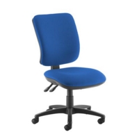 Senza high back operator chair with no arms - blue