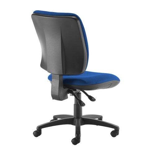 Senza high back operator chair with no arms - blue