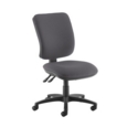Senza high back operator chair with no arms - Blizzard Grey