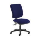 Senza high back operator chair with no arms - Ocean Blue