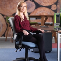 Senza high back operator chair with no arms - Belize Red