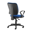 Senza high back operator chair with fixed arms - blue