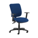 Senza high back operator chair with adjustable arms - Curacao Blue