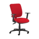 Senza high back operator chair with adjustable arms - Panama Red