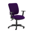 Senza high back operator chair with adjustable arms - Tarot Purple