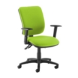 Senza high back operator chair with adjustable arms - Madura Green