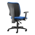 Senza high back operator chair with folding arms - blue