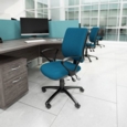 Senza high back operator chair with folding arms - Solano Yellow