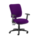 Senza high back operator chair with folding arms - Tarot Purple