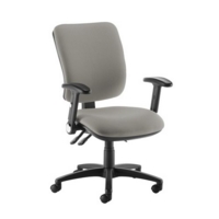 Senza high back operator chair with folding arms - Slip Grey