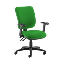 Senza high back operator chair with folding arms - Lombok Green