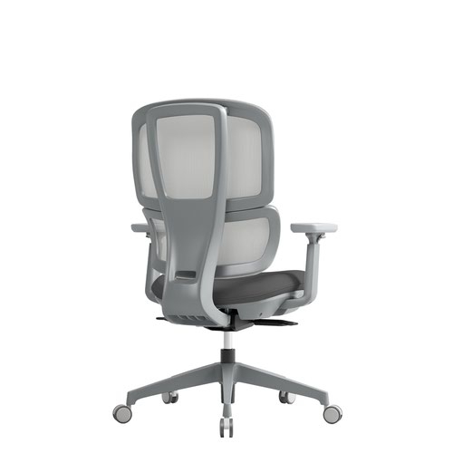 Shelby grey mesh back operator chair with grey fabric seat