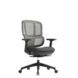 Shelby black mesh back operator chair with black fabric seat