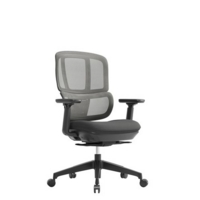 Shelby black mesh back operator chair with black fabric seat