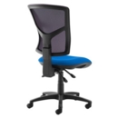 Senza high mesh back operator chair with no arms - blue