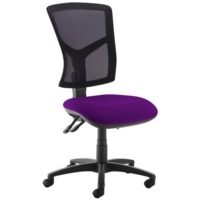 Senza high mesh back operator chair with no arms - Tarot Purple