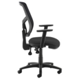 Senza high mesh back operator chair with adjustable arms - black