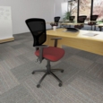 Senza high mesh back operator chair with folding arms - Nero Black vinyl