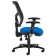 Senza high mesh back operator chair with folding arms - blue