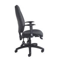 Sofia adjustable lumbar operators chair - charcoal