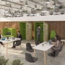 Saxon square poseur worktable with 4 oak legs 800mm - made to order