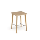 Saxon square poseur worktable with 4 oak legs 800mm - kendal oak