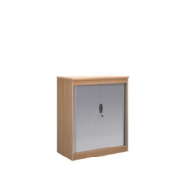 Systems horizontal tambour door cupboard 1200mm high - beech