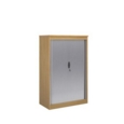 Systems horizontal tambour door cupboard 1600mm high - oak
