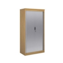 Systems horizontal tambour door cupboard 2000mm high - oak
