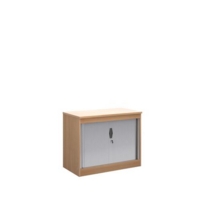 Systems horizontal tambour door cupboard 800mm high - beech
