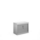 Systems horizontal tambour door cupboard 800mm high - white
