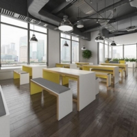 Slab benching solution dining table 2000mm wide