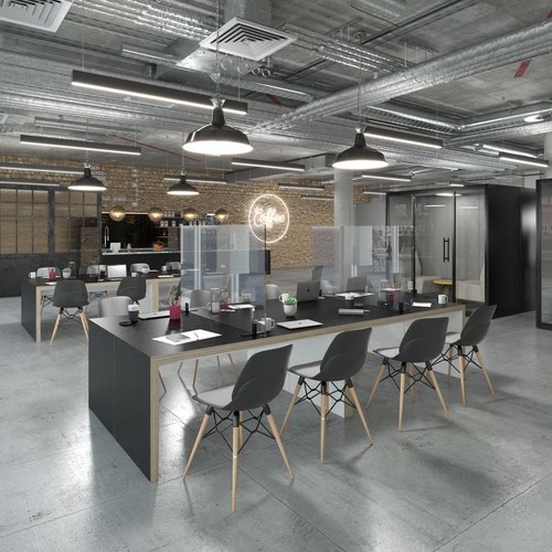 Slab benching solution dining table 2000mm wide