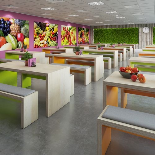 Slab benching solution dining table 2000mm wide