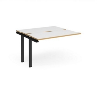 Adapt sliding top add on unit single 1200mm x 1200mm - black frame and white top with oak edging
