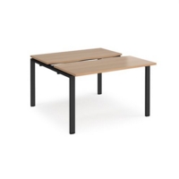 Adapt sliding top starter units back to back 1200mm x 1200mm - black frame and beech top