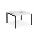 Adapt sliding top starter units back to back 1200mm x 1200mm - black frame and white top