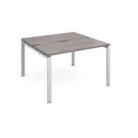 Adapt sliding top starter units back to back 1200mm x 1200mm - silver frame and grey oak top