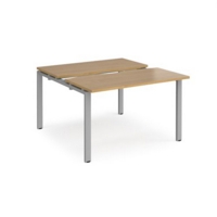 Adapt sliding top starter units 1200mm x 1200mm - silver frame and oak top